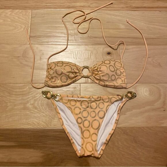 Victoria's Secret Peach Gold Chain Bikini Bottom Small - Picture 7 of 7